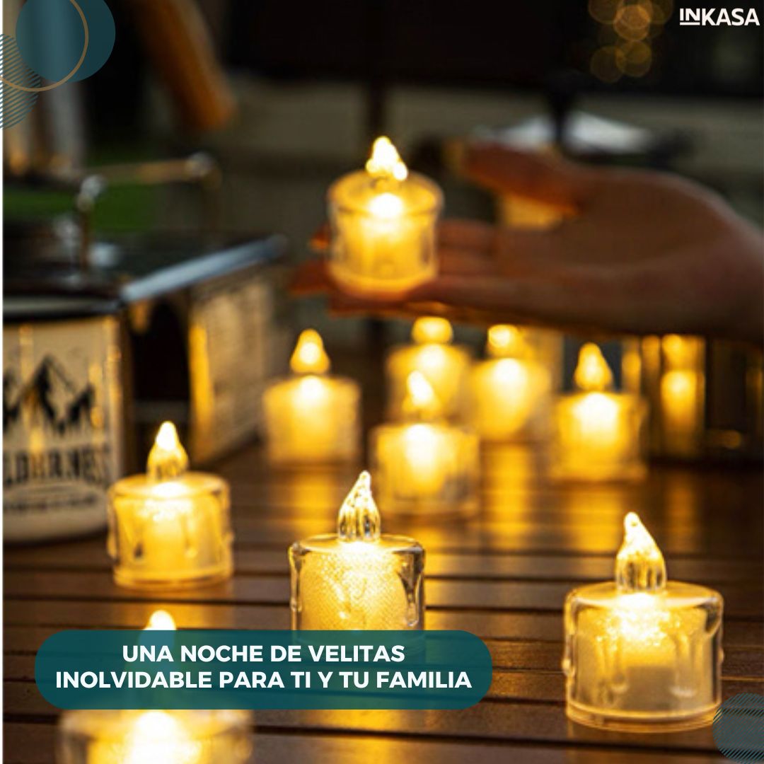 Set de velas Led efecto cristal