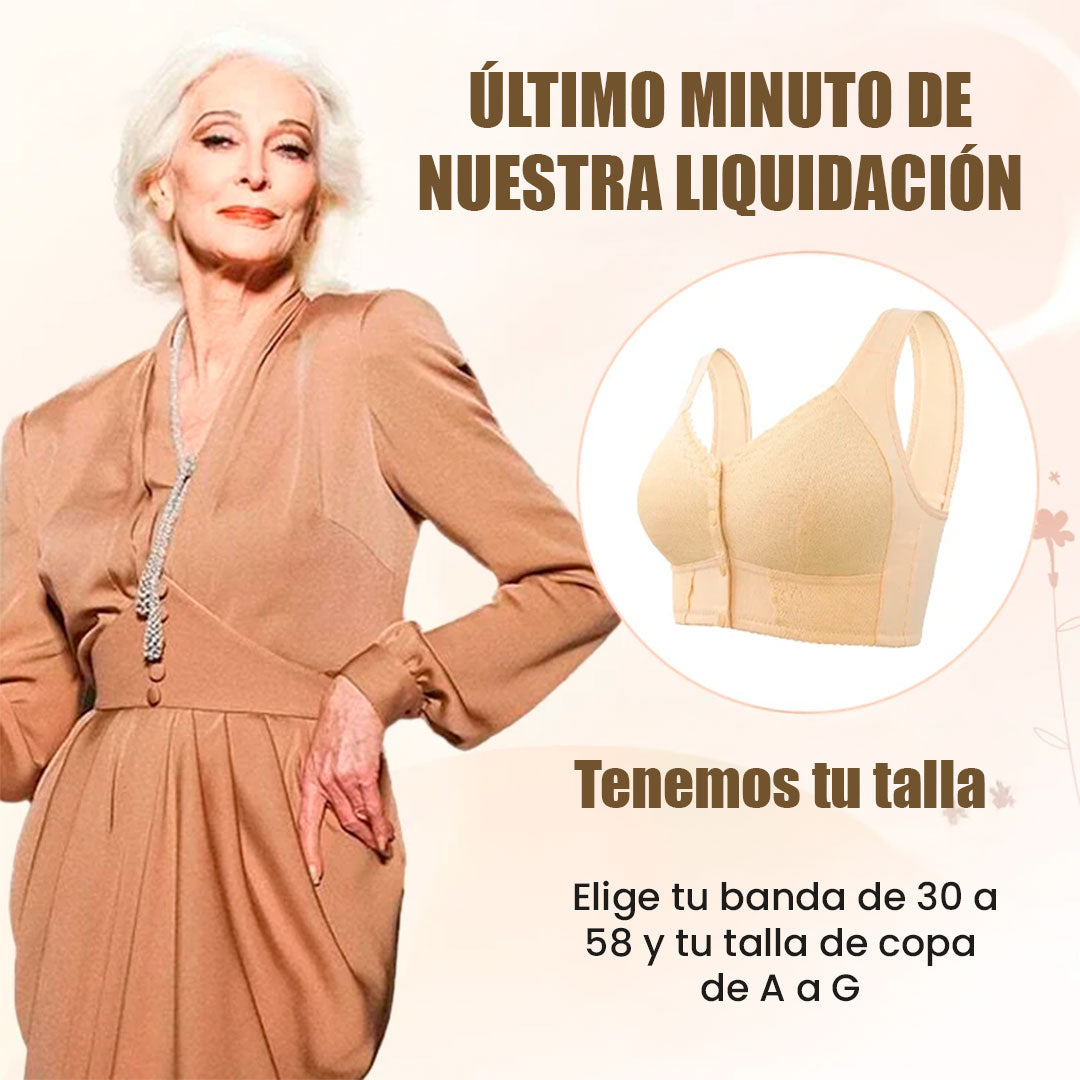 Brasier Sin Costura PACK X3: Con cierre frontal para personas mayores👩🦳