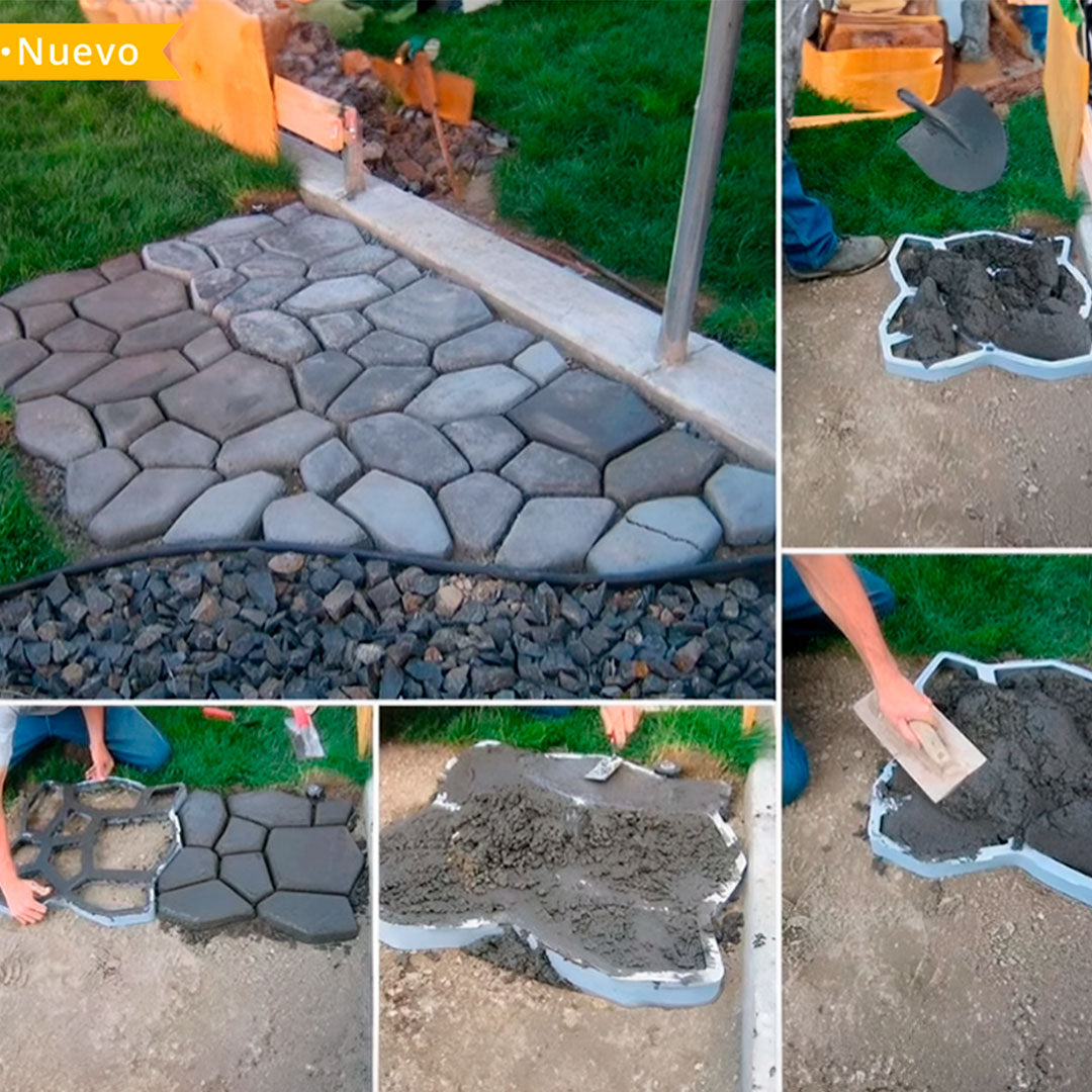 🏡🧑🌾CementForm PRO – Molde Reutilizable para Piso de Cemento Estampado😎