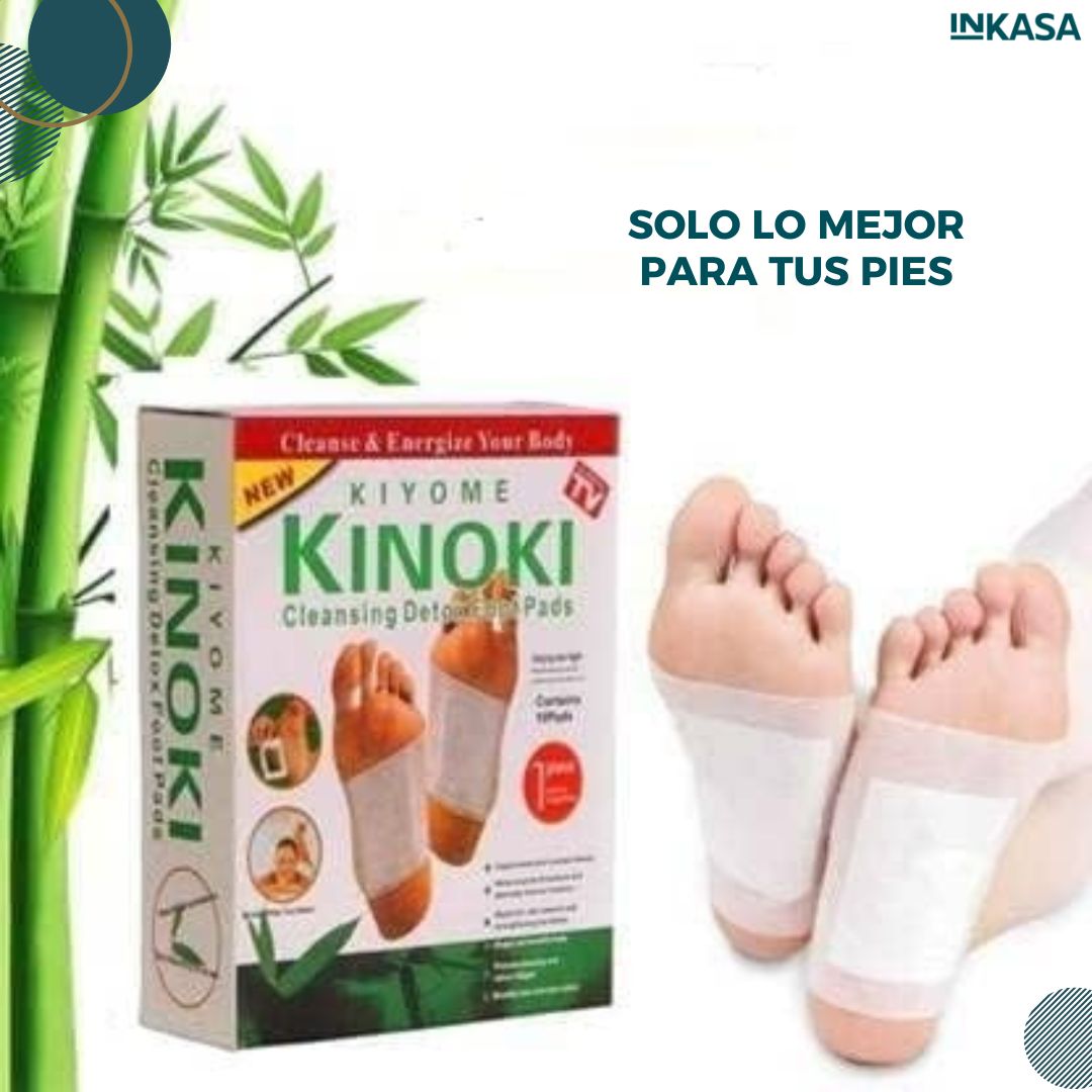 Parches detox Kinoki para pies x 3 cajas de 10 unds