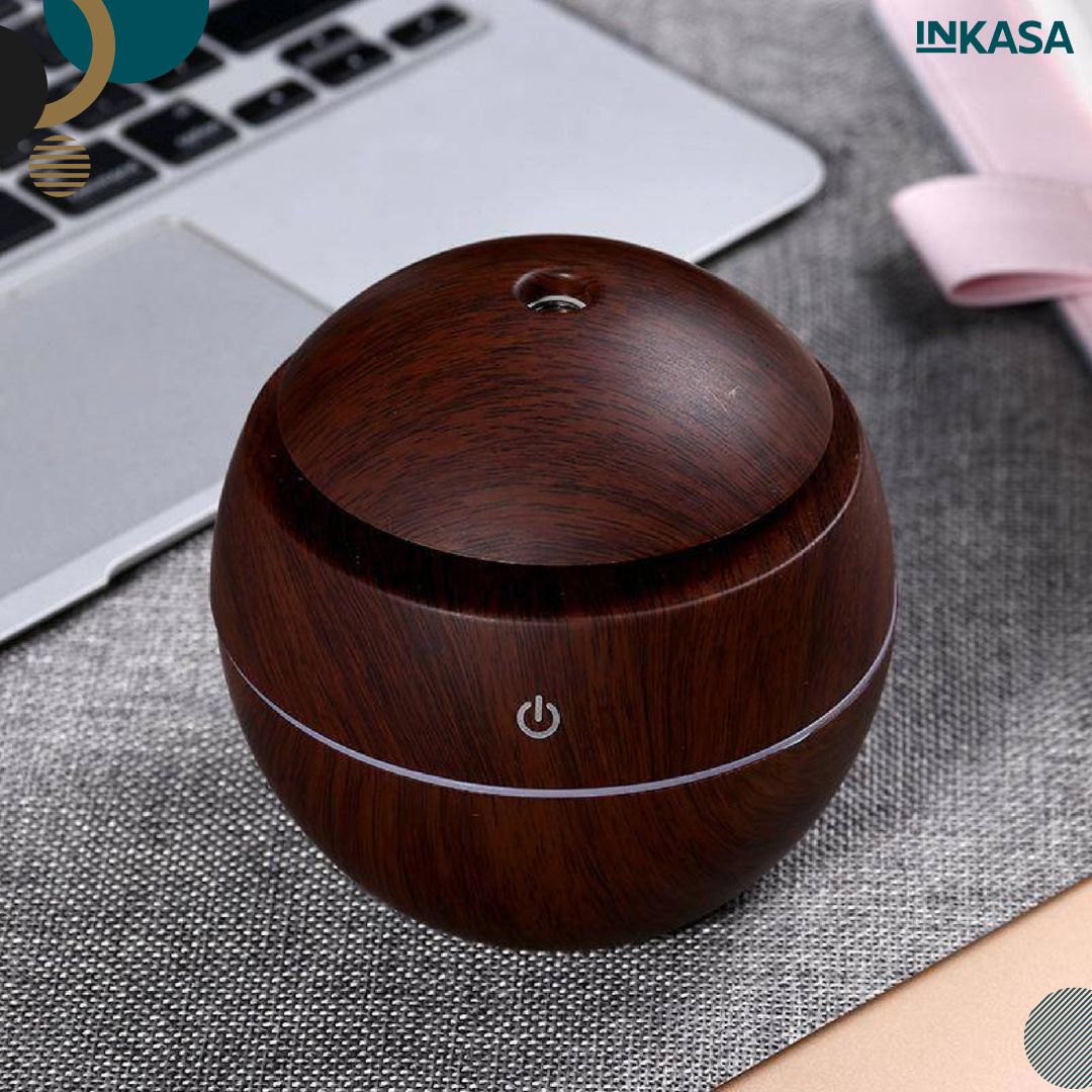 Humidificador difusor de aromas redondo con luz led