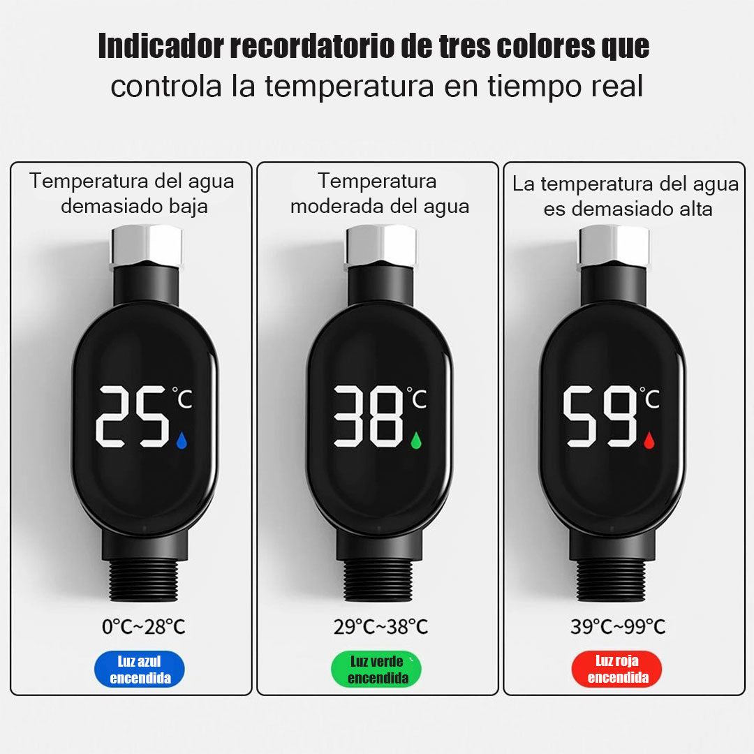 termometro de ducha LED inteligente🌡️🚿Agua caliente en segundos