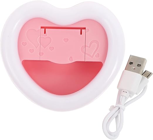 Aro de luz en forma de corazón para celular