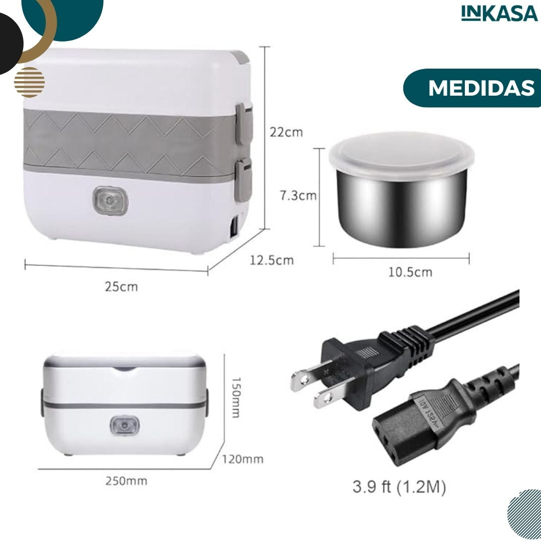 Lonchera eléctrica a vapor de 4 puestos