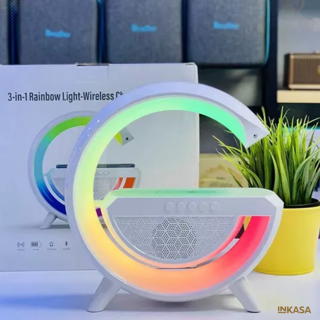 Lámpara Inteligente G: RGB, Bocina, Cargador Inalámbrico, Bluetooth