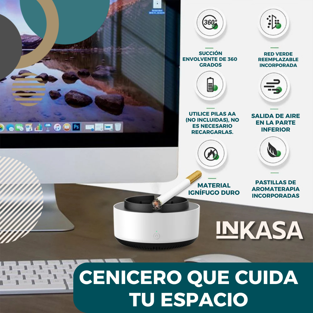 Cenicero Con Purificador De Aire