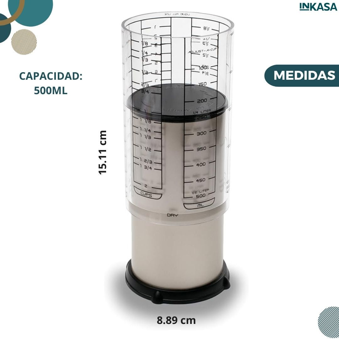 Vaso medidor de cocina ajustable 500ml