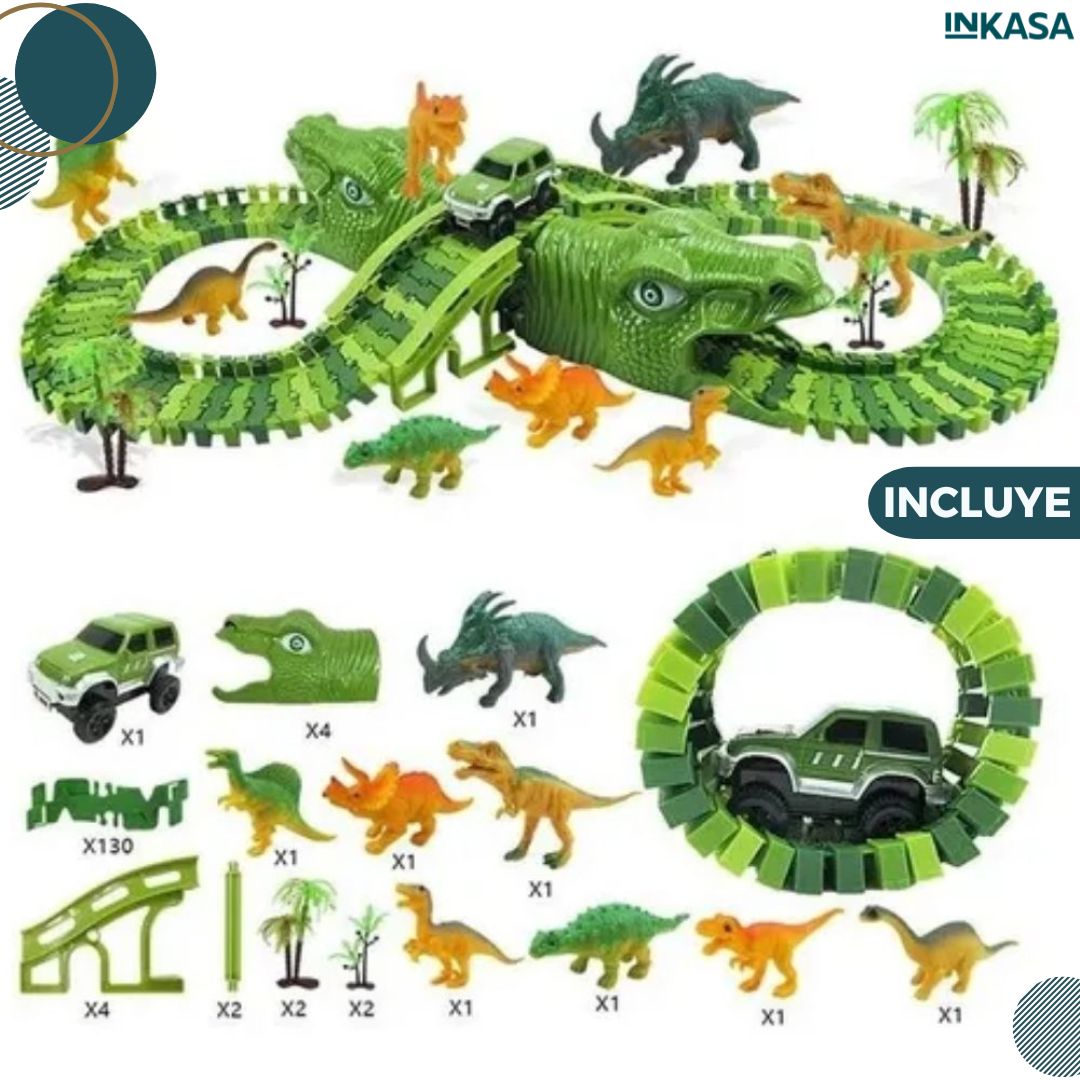 Pista de dinosaurios 240 piezas