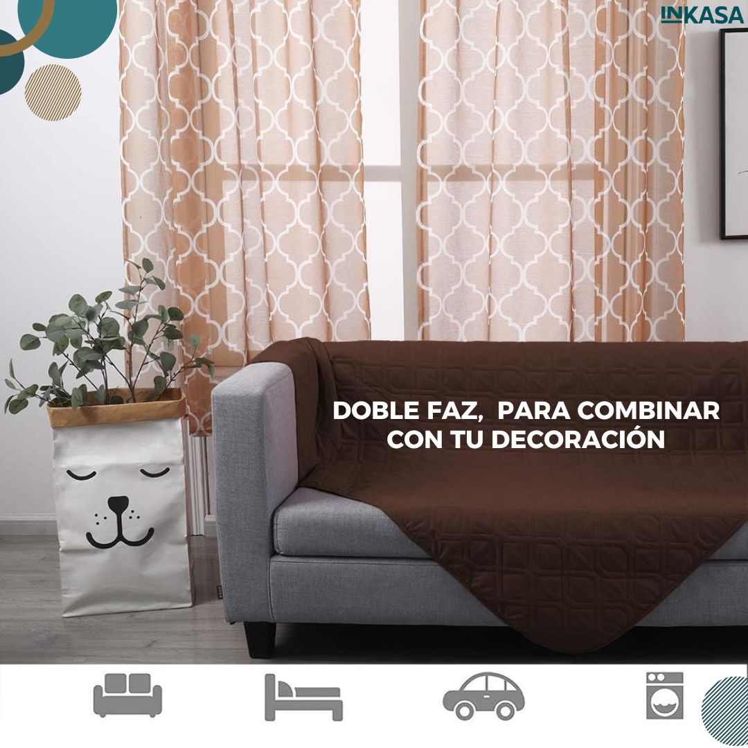 Protector doble faz para sofá 3 puestos