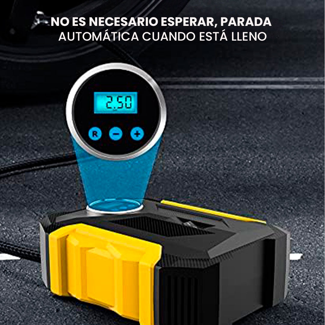 🔧 Compresor Portátil Digital – Infla Rápido, Seguro y Donde Sea