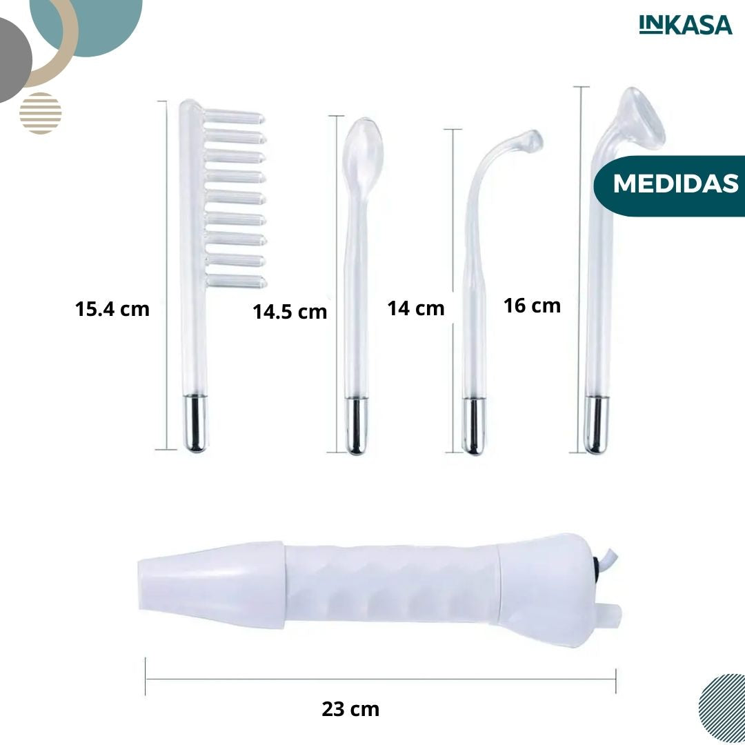 Masaje alta Frecuencia facial electrodos