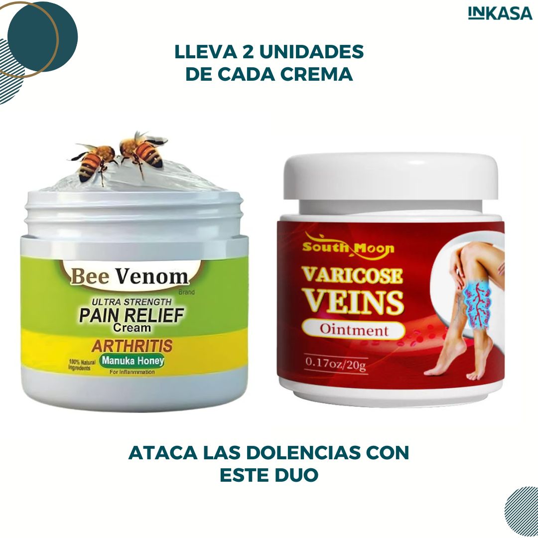 Cremas para la artritis y la reducción de venas varice 2 unds de c/u