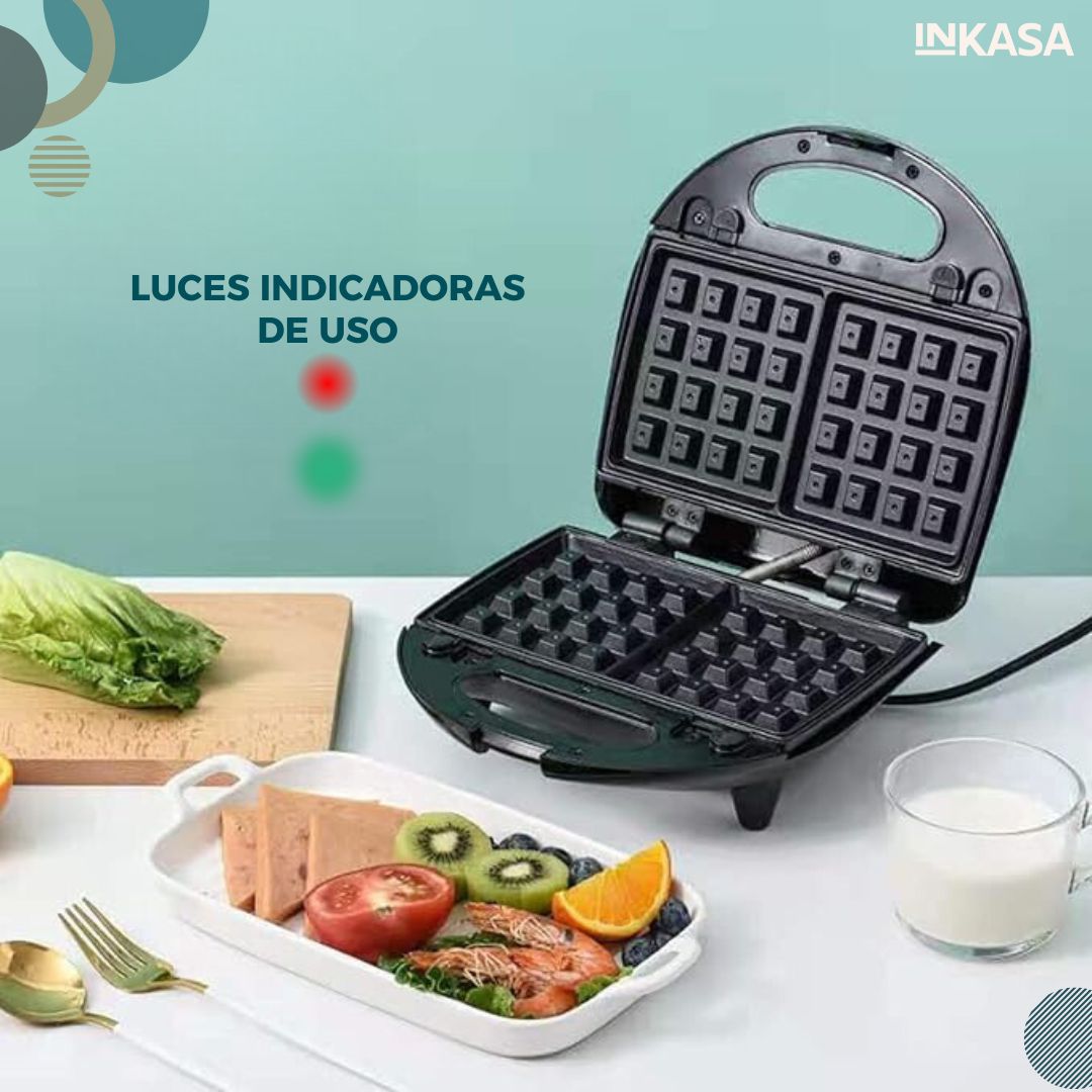 Sanduchera waflera y tostadora 3 En 1