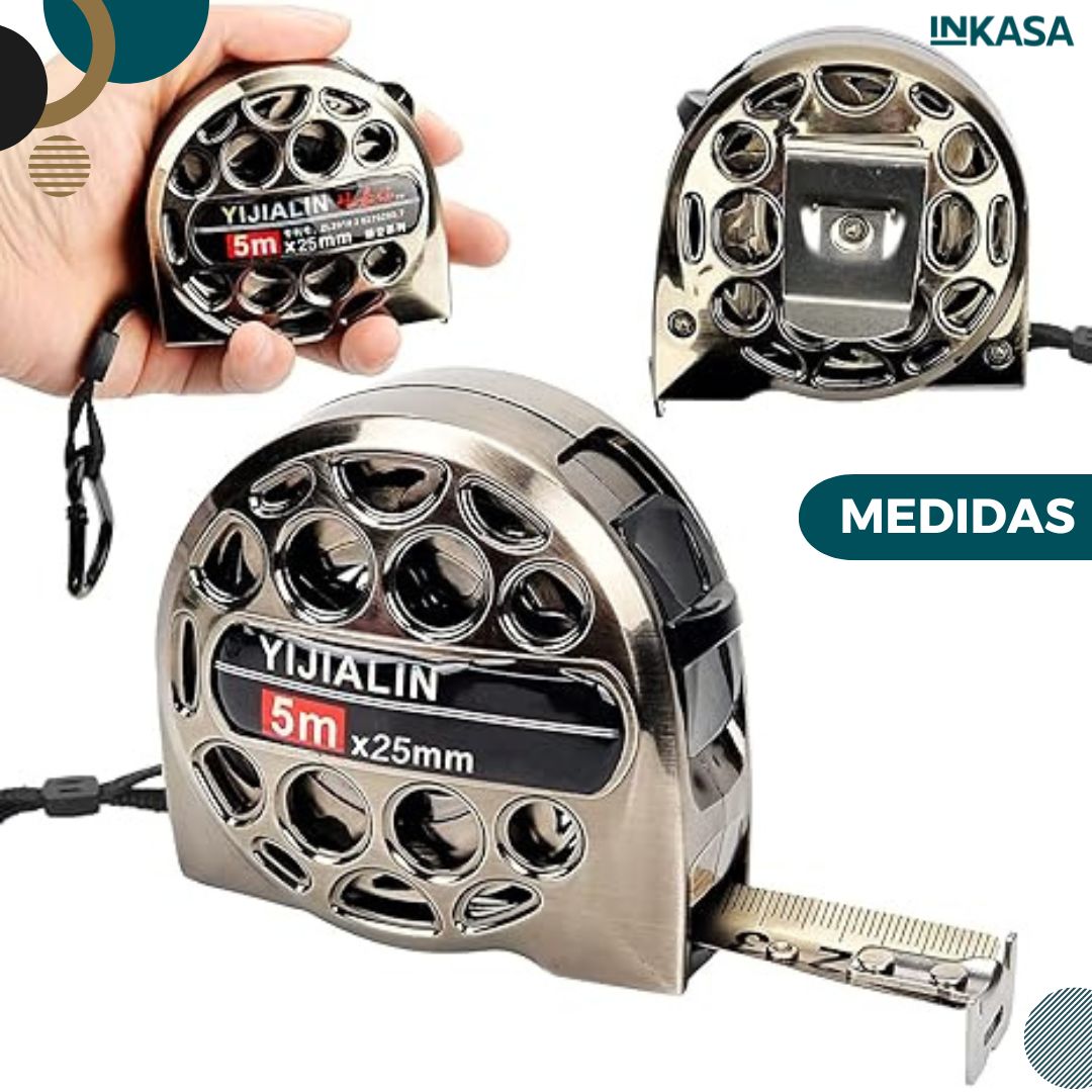 Cinta métrica de acero inoxidable 5 mts