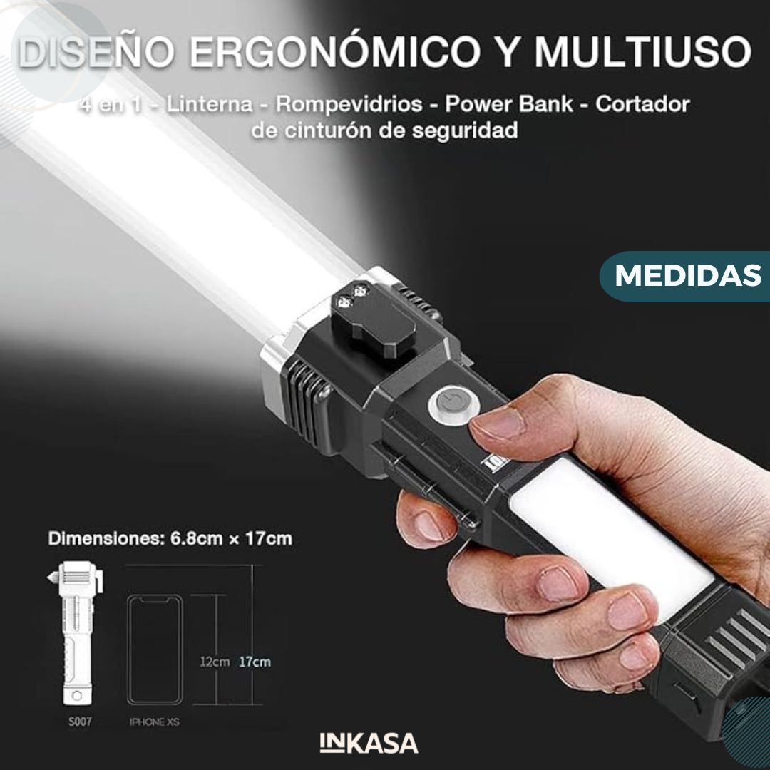 Linterna led potente recargable por USB