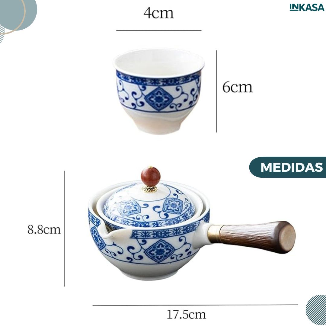 Tetera china de cerámica