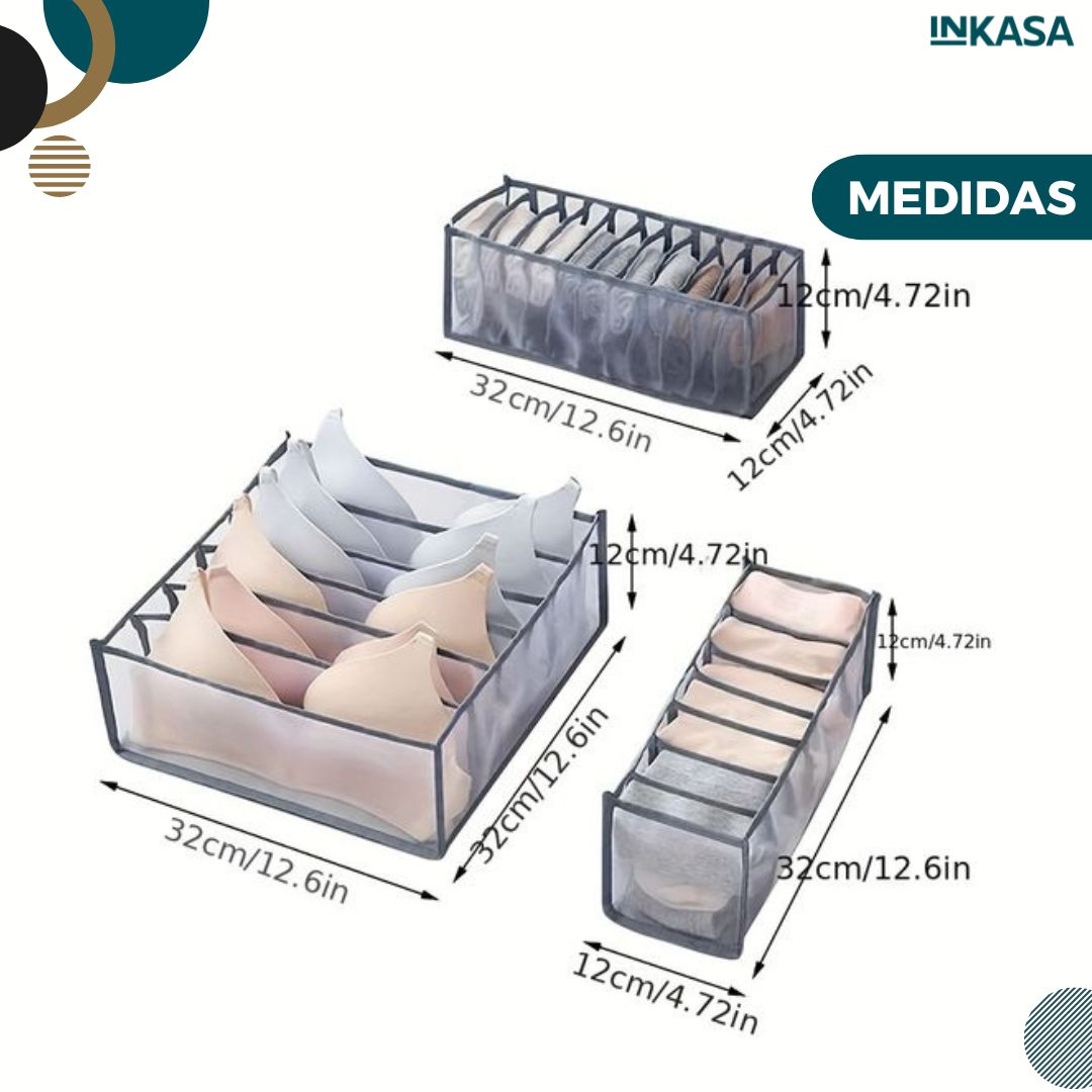 Set Organizadores Ropa Interior x 3