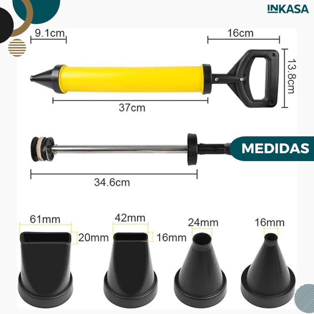 Vertedor de cemento + 4 cabezales