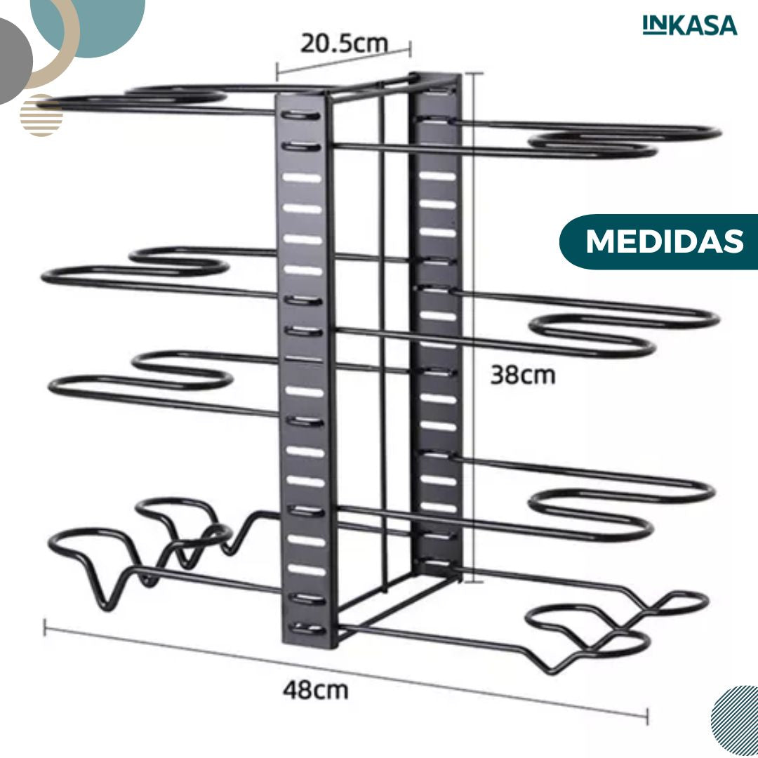 Organizador de ollas 8 niveles ajustable