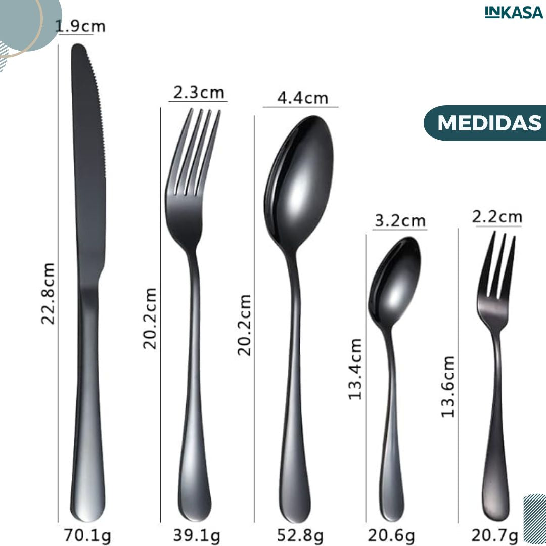 Set de 24 cubiertos con estuche