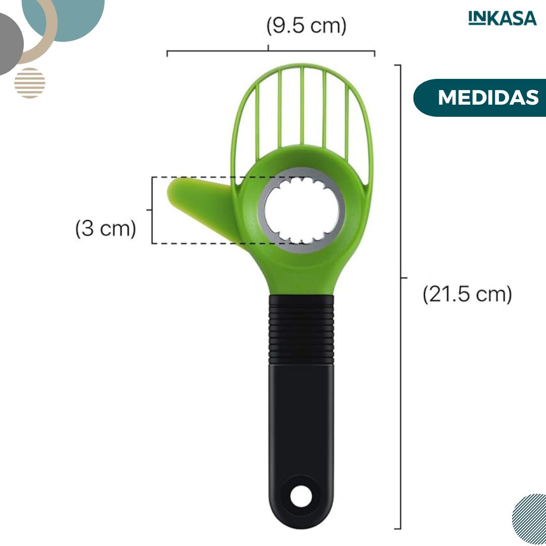 Set 3 En 1 para aguacates: Cortador, pelador y deshuesador