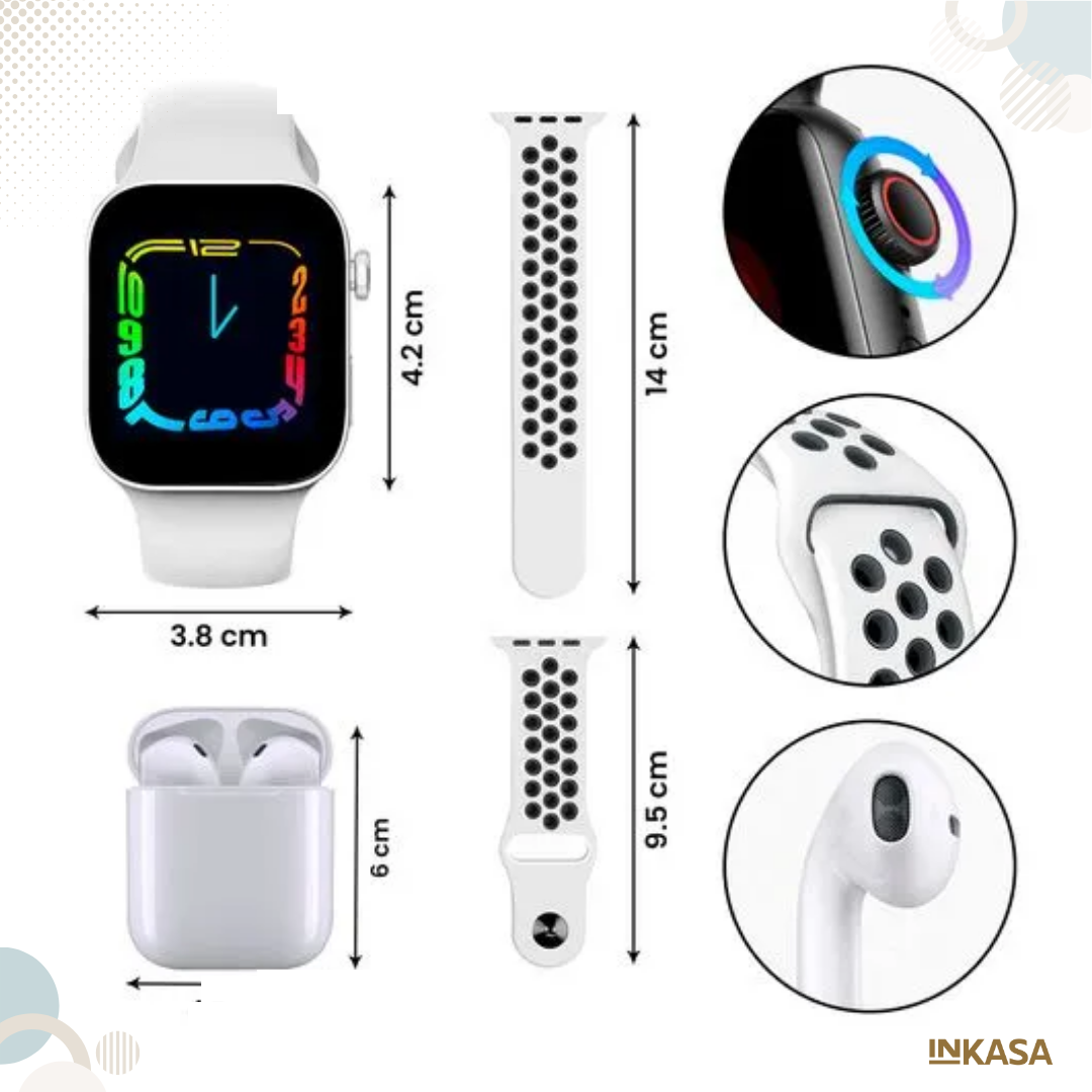 Combo Reloj Smartwatch T55 Promax + Audifonos In-ear Pulso.