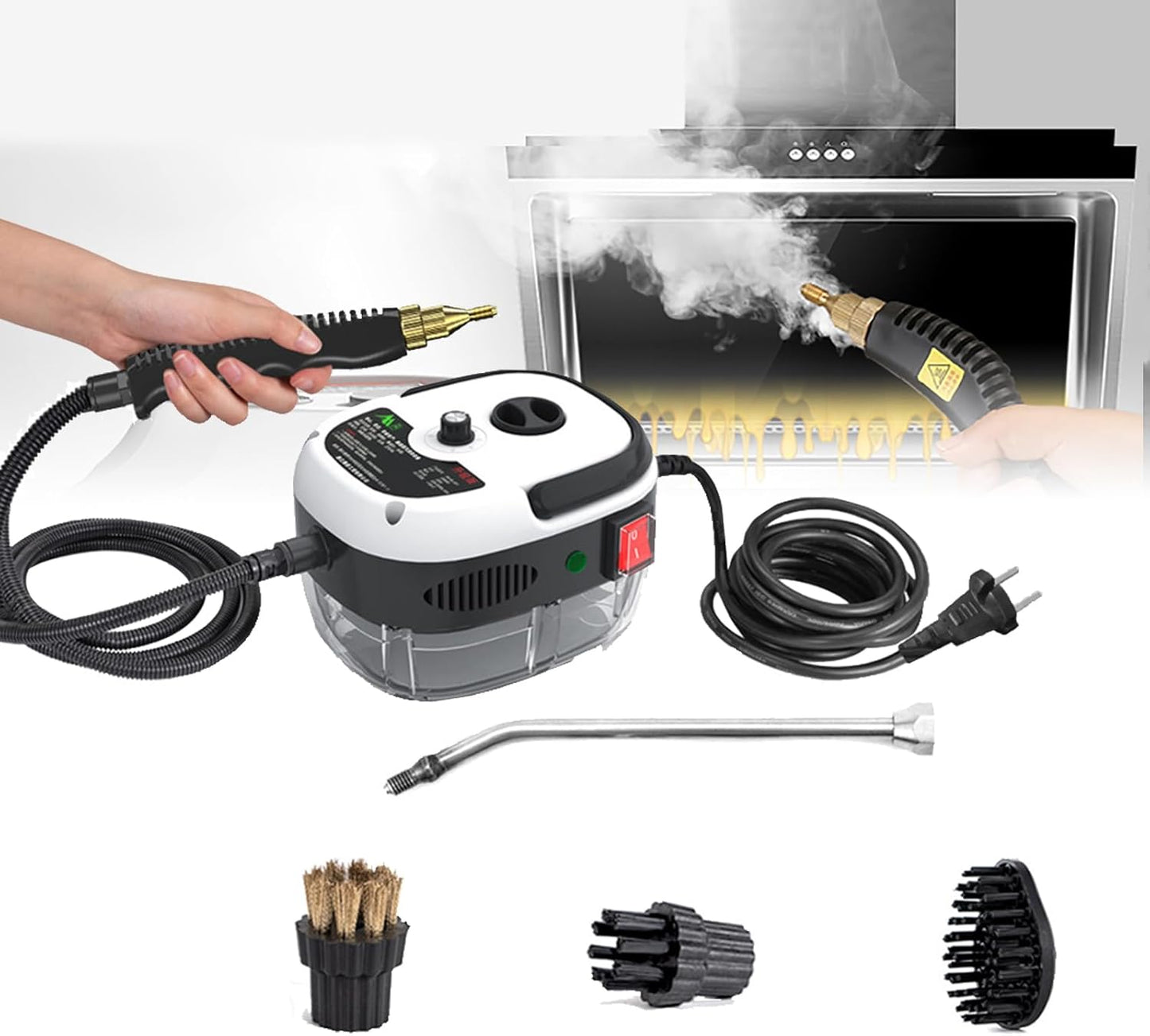 🔥Limpiador a Vapor Portátil 2500W – Limpieza extrema sin químicos♨️💨