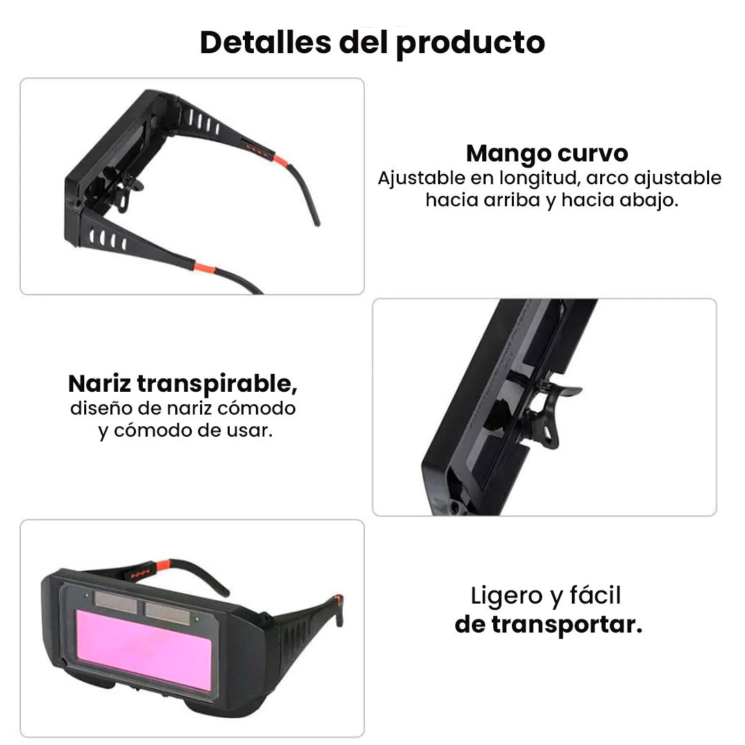 🥽Gafas para Soldar PRO – Protección Inteligente con Oscurecimiento Instantáneo