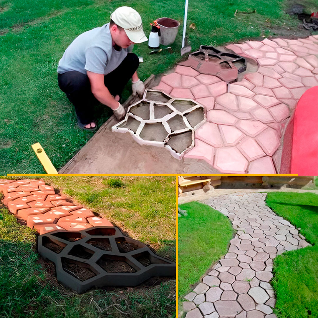 🏡🧑🌾CementForm PRO – Molde Reutilizable para Piso de Cemento Estampado😎