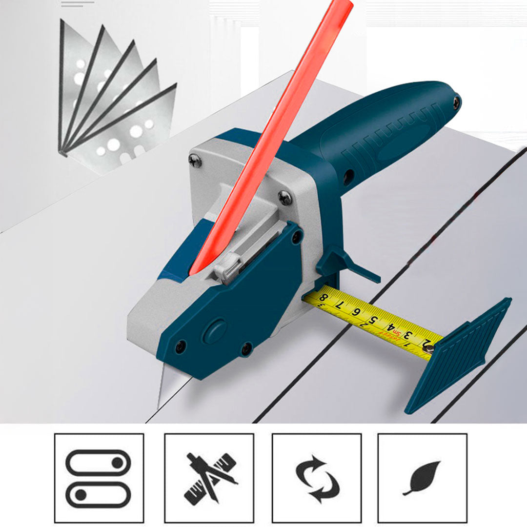 🧰Cortador panel yeso con cinta métrica: Trabajo limpio y sencillo con la herramienta 2 en 1