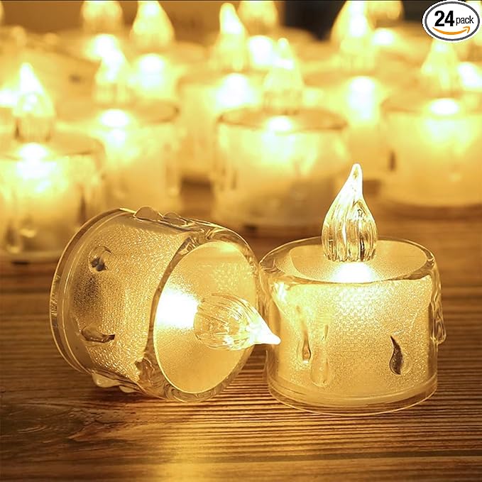 Set de velas Led efecto cristal
