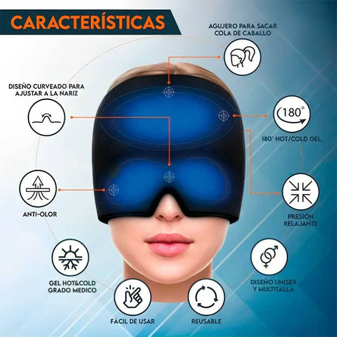 Gorro Anti-Migraña – Alivio instantáneo para dolores de cabeza, estrés y tensión❄️🔥