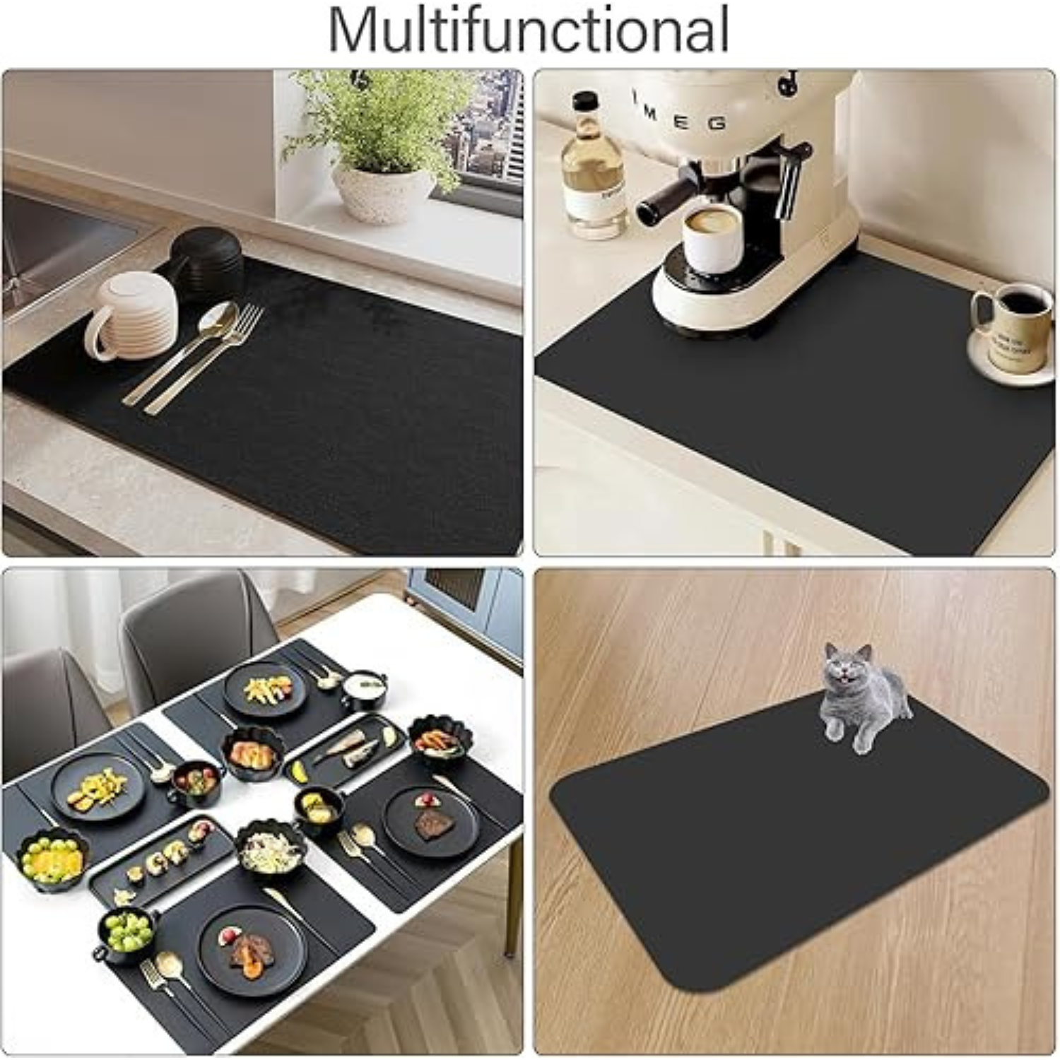 Tapete Loza Ultra Absorbente Secado Antideslizante Cocina