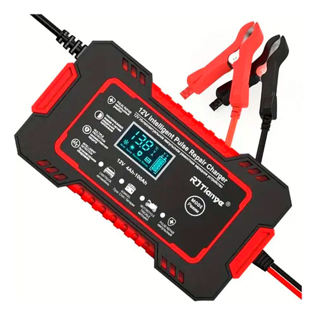 🛣️Cargador de Batería 12V para Vehículo: Recarga tu batería en minutos y olvídate de quedarte varado.