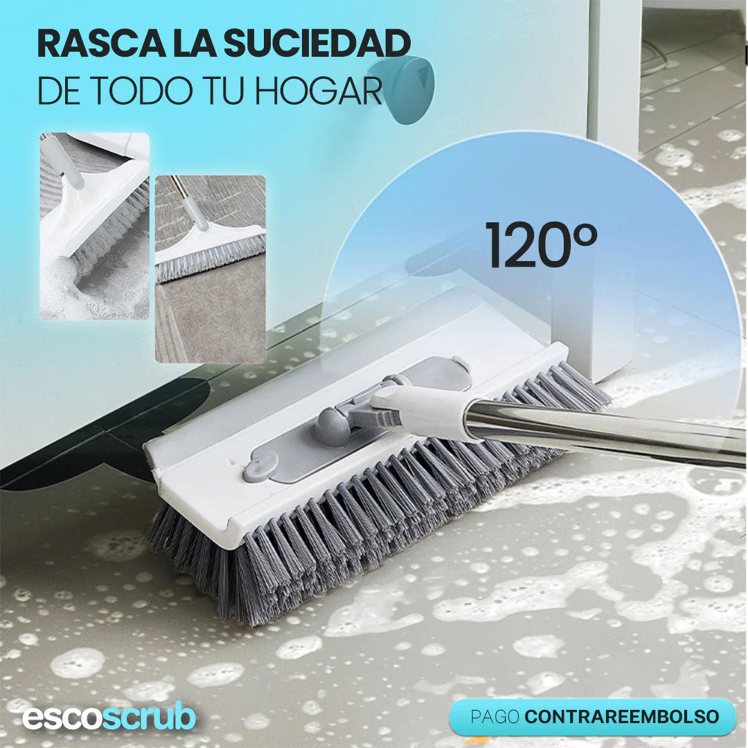 ⚡BrushPro 360 – Escoba Multifuncional con Cerdas Extra Duras y Goma Barreagua🧹