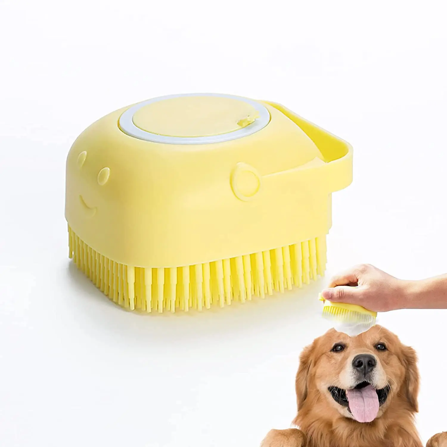 Cepillo de baño de silicona suave para mascotas