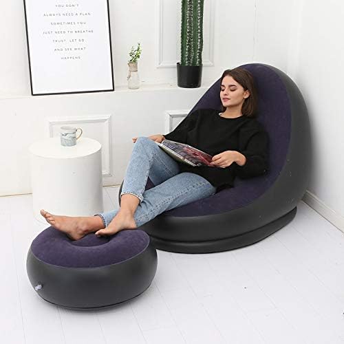Sillón + puff inflable confort