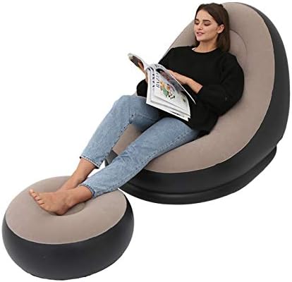 Sillón + puff inflable confort
