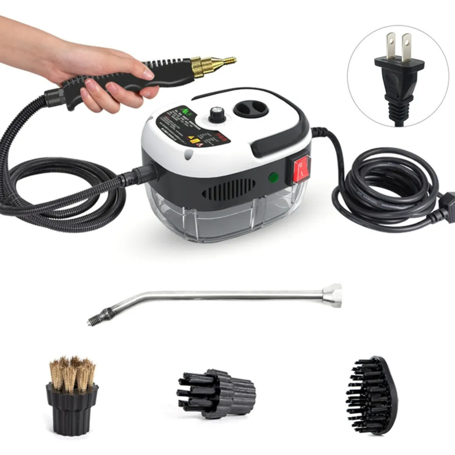 🔥Limpiador a Vapor Portátil 2500W – Limpieza extrema sin químicos♨️💨