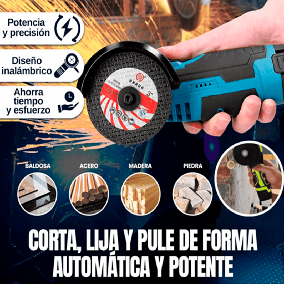 Pulidora Inalámbrica Portátil+2 Baterías: Cortes perfectos🔥