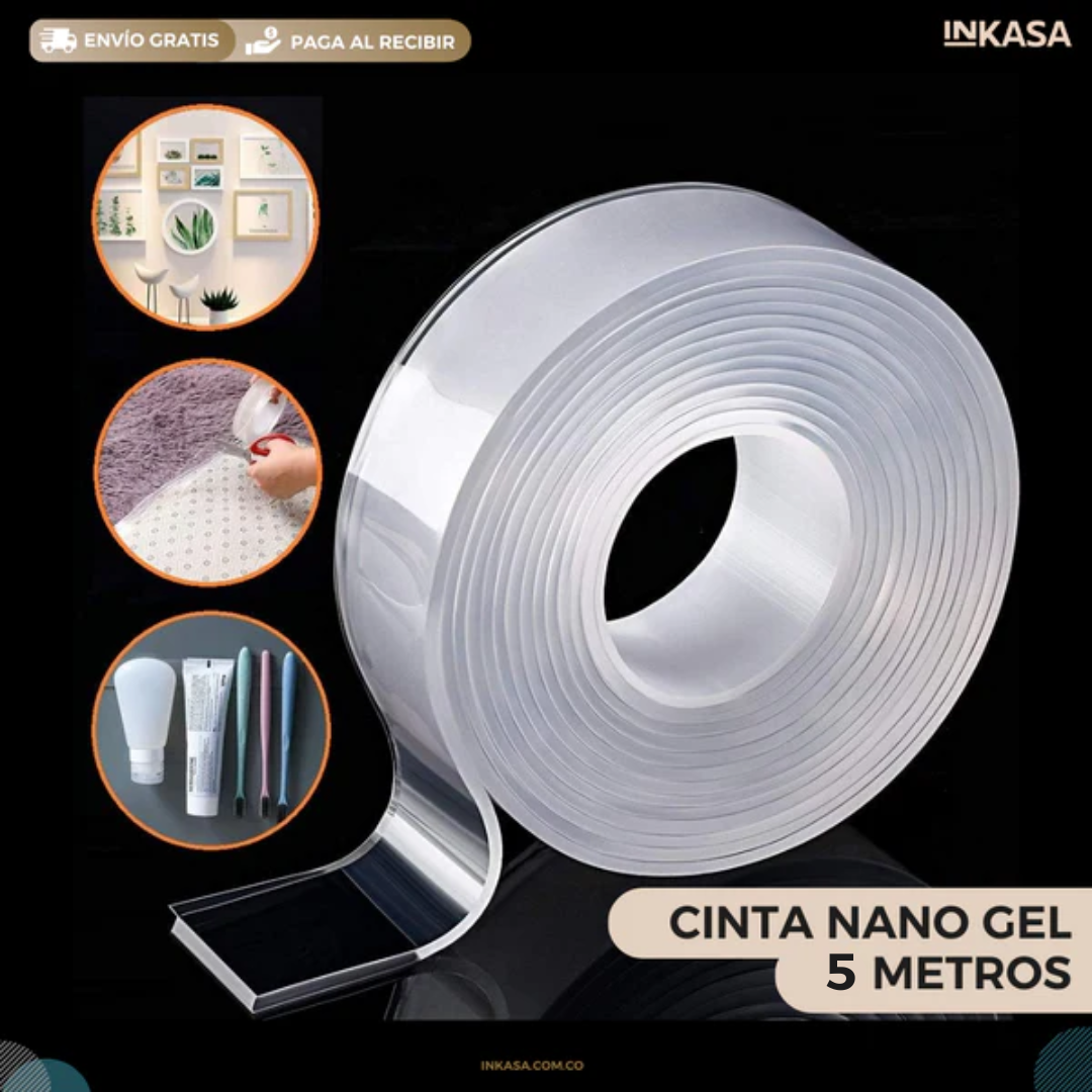 Cinta doble faz Nano Gel 5 metros (2 x 1)