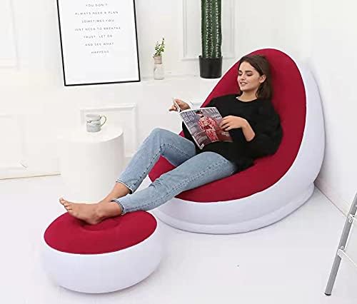 Sillón + puff inflable confort