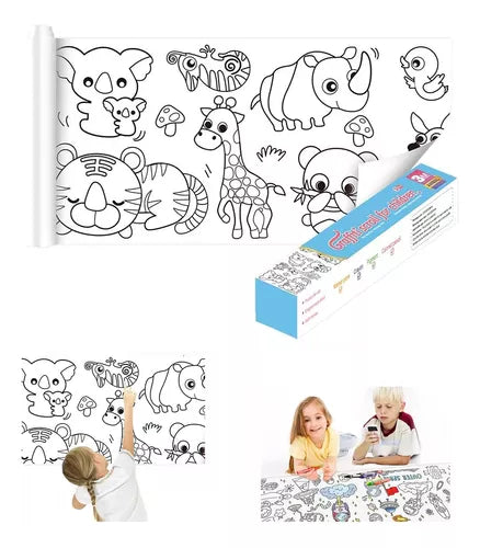 Rollos de papel adhesivo para colorear x 3 unds de 3 mts