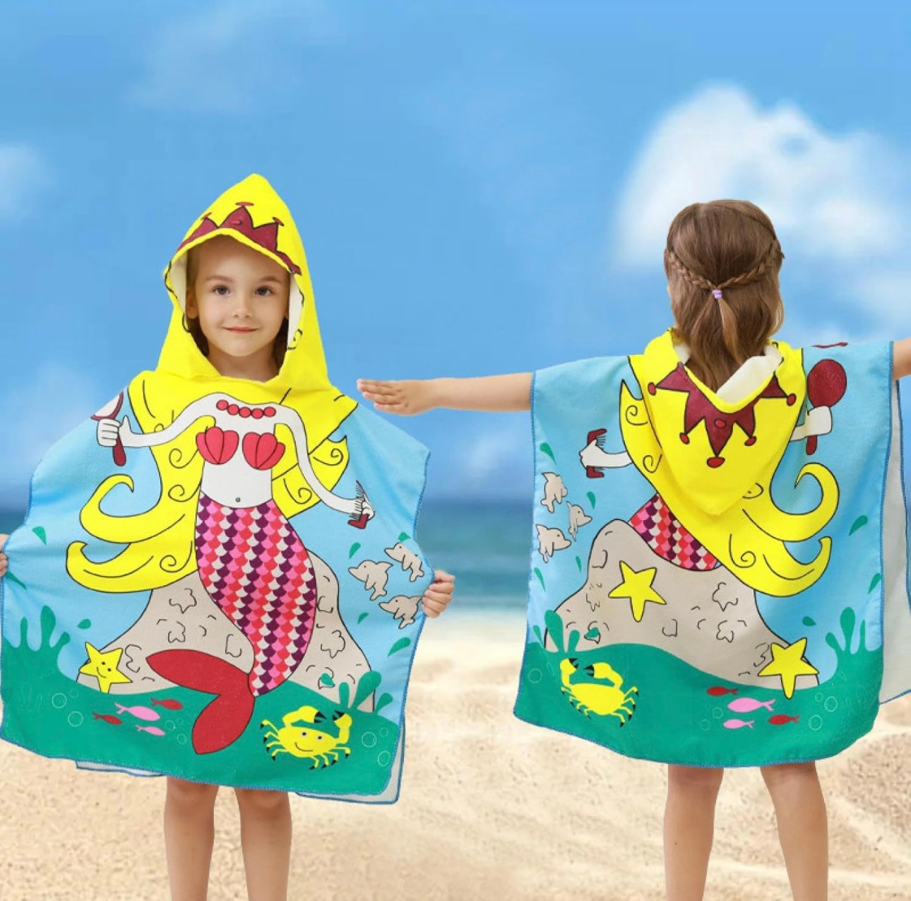 Toalla de microfibra con capucha para niños