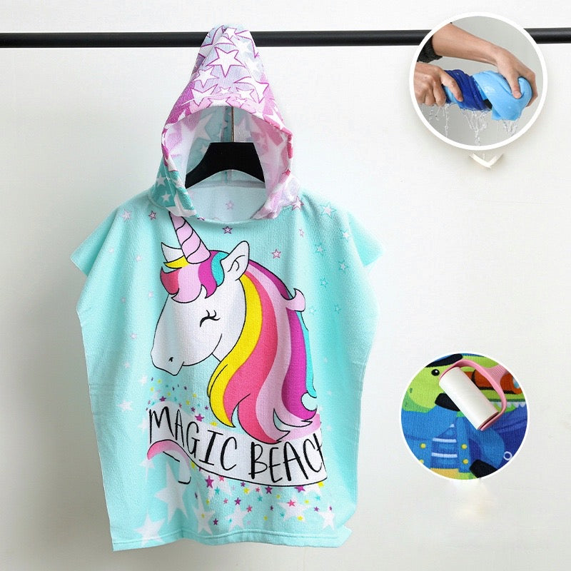 Toalla de microfibra con capucha para niños