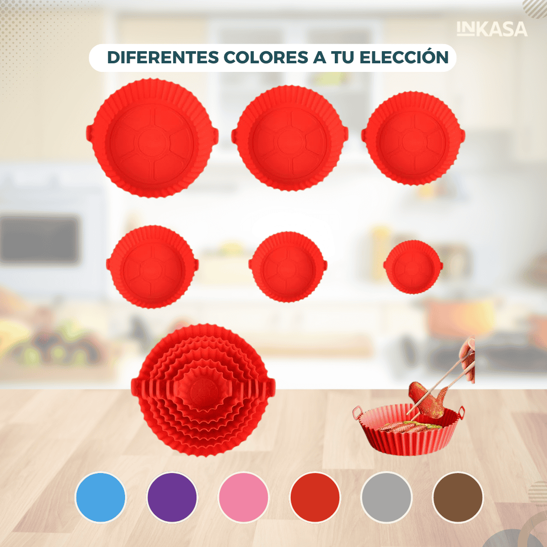 Canastillas En Silicona Para Air Fryer X6 unidades