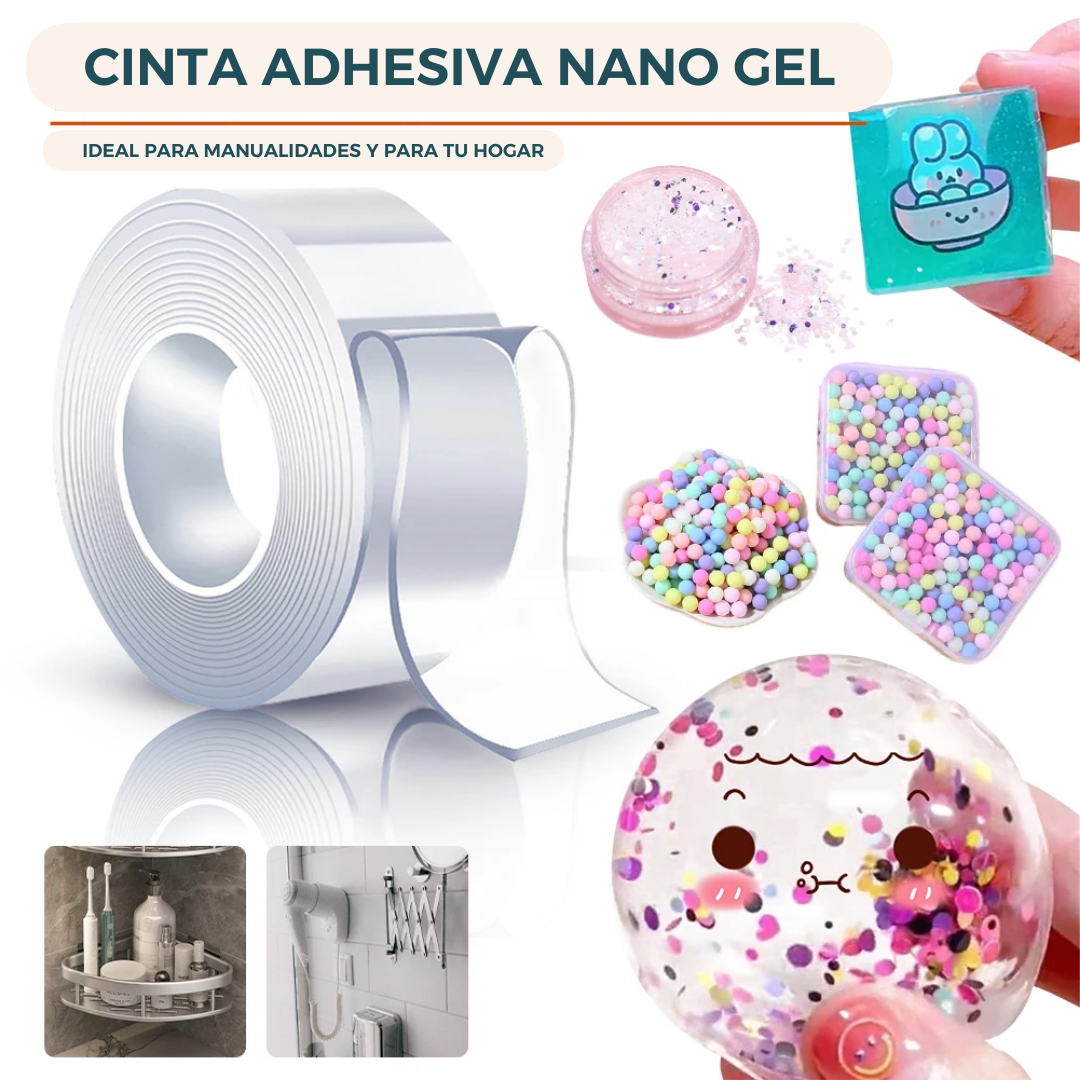 Cinta doble faz Nano Gel 5 metros (2 x 1)