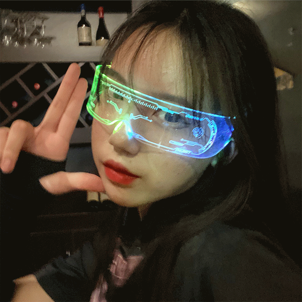 Gafas Luminosas Futuristas Led Halloween
