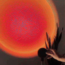 Lámpara led efecto puesta de sol