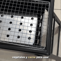 Asador con parrilla portátil